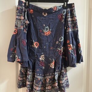 Jaase Navy Floral Off-Shoulder Romper